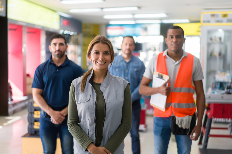 facilities management team consists of managers, inspectors, and technicians