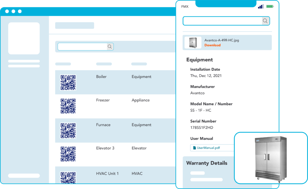 An example of facility asset management software's mobile capability 