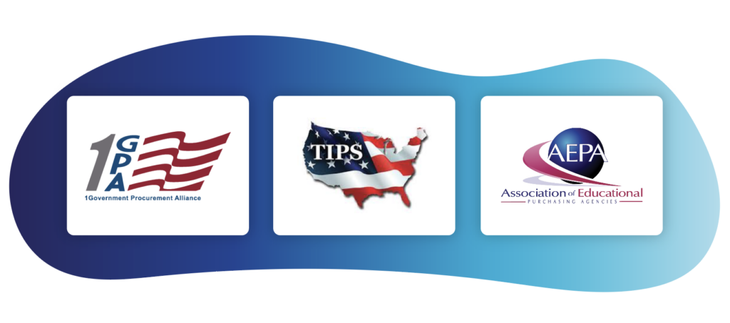 Large purchasing co-ops include: 1 Government Procurement Alliance. TIPS USA. And the Association of Educational Purchasing Agencies. 